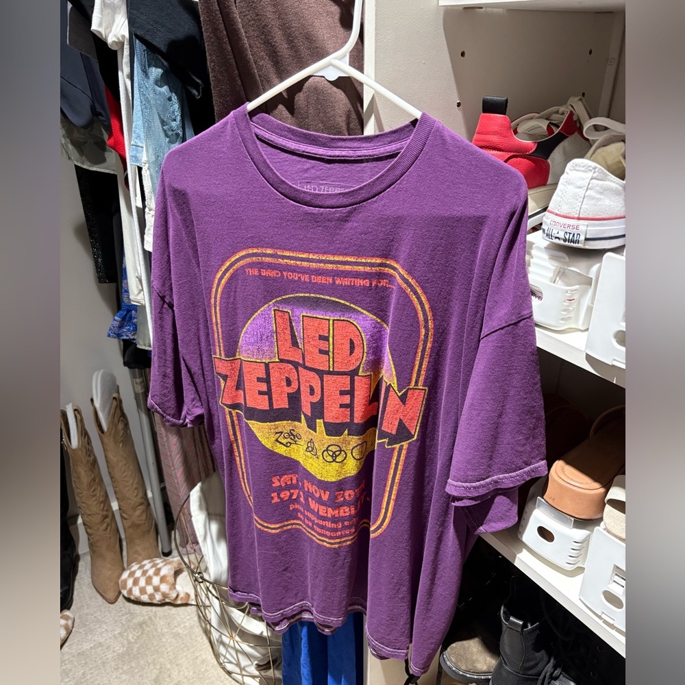Purple Led Zeppelin Graphic T-Shirt